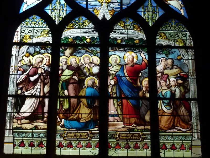 1832-Emile Hirsch - Vetrata di Saint-Séverin a Parigi